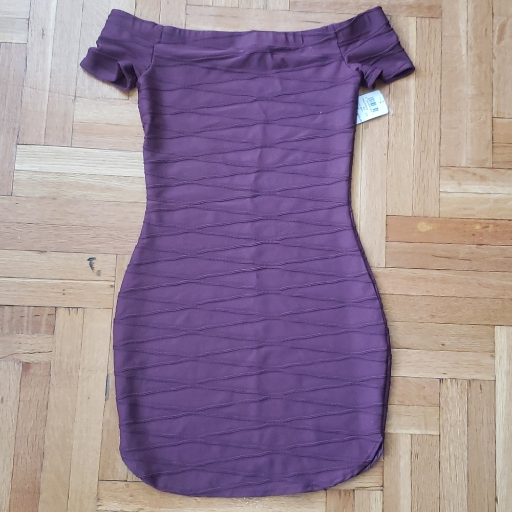 Off the shoulder mini dress